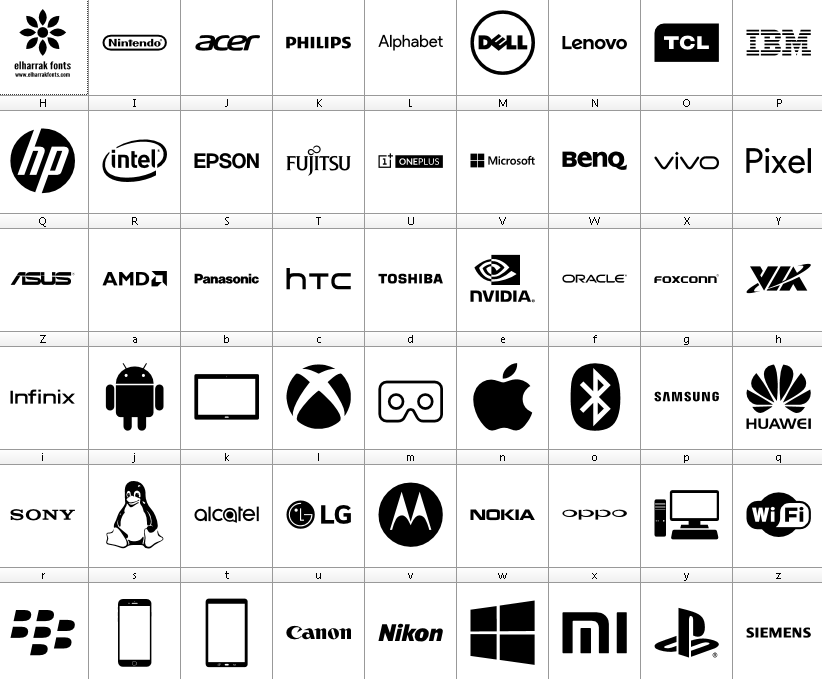 Font Logos Technology